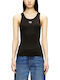 Women's Blouse Cotton Sleeveless Black