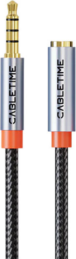 Cabletime Καλώδιο Ήχου 3.5mm male - 3.5mm male Μαύρο 3m με Επίχρυσους Ακροδέκτες CT-AE35M-AG3