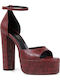 Sandalen Burgundisch
