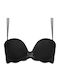 Μαύρο Strapless Σουτιέν με Μπανέλες