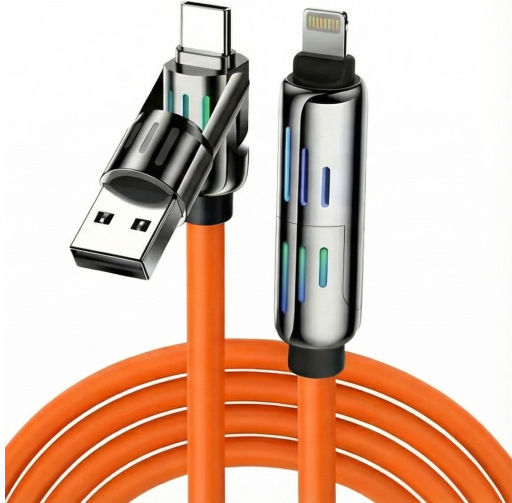 Hyperloq USB zu Kabel Orange 2m (52368496034130)