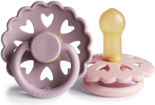 Frigg Fairytale Πιπίλες Καουτσούκ Mauve/Primrose για 6-18 μηνών 2τμχ