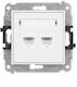 Mini Doppelter Computer Steckdosen Mechanismus 2xrj45 Cat 5e 8-polig Weiß Matt 25mgk-2