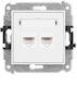Icon Dual Computer Socket Mechanism 2xrj45 Cat 5e 8-pin White Matt 25igk-2