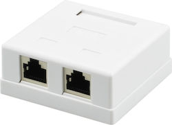 2xrj45 Cat.5e Shielded Ftp Surface Mounted Computer Socket