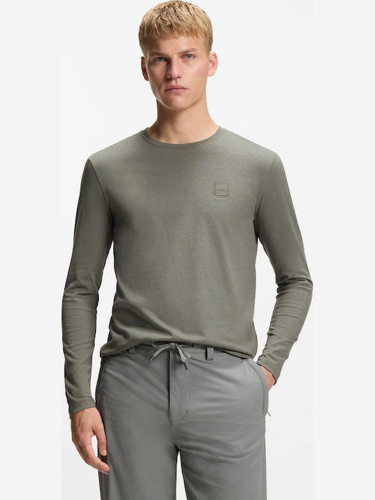Boss T-Shirt Offene Graue Herrenbluse