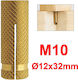 Friulsider Βύσμα Ξύλου Ορειχάλκινο M10 Ø12x32mm 75100010000