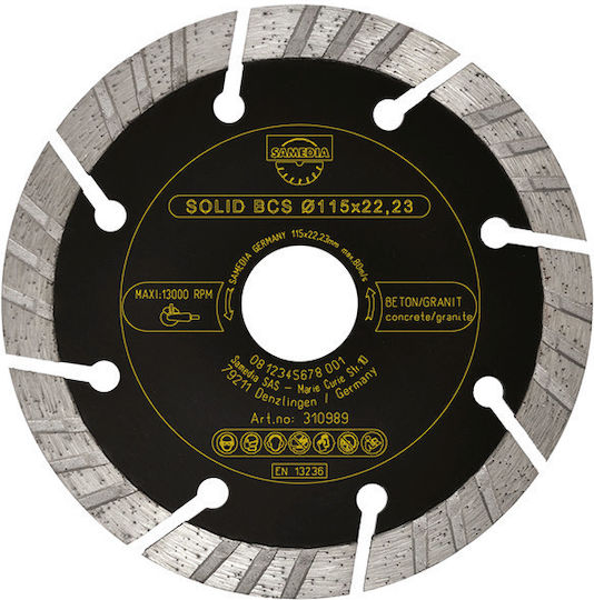 Basic Diamond Discs Bcs Dim 115 X 22.23 Samedia 310989