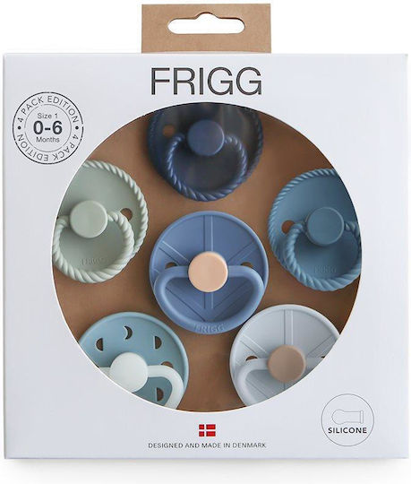 Frigg Πιπίλες Σιλικόνης Νυκτός Endless Sea για 0-6 μηνών 6τμχ