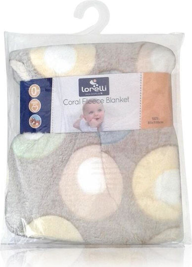 Lorelli Κουβέρτα Αγκαλιάς & Λίκνου Fleece Γκρι 85x100εκ.