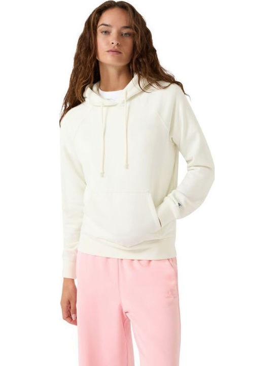 Champion Women's Sweatshirt Hooded Cream
