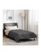 vidaXL Duvet Cover Single 135x200 Anthracite, Tan