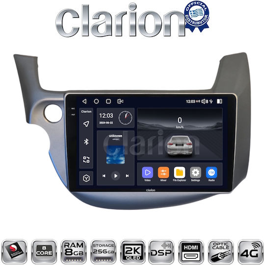Auto-Audiosystem für Honda Jazz 2008 > 2012 (Bluetooth/USB/WiFi/GPS/Apple-Carplay/Android-Auto)