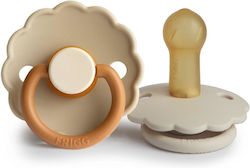 Frigg Daisy Pacifiers Rubber Desert/Cream for 6-18 months 2pcs