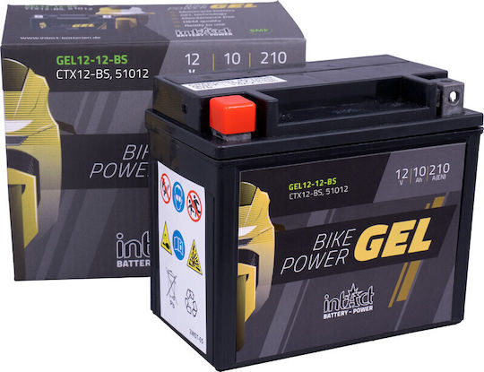 Intact GEL Μπαταρία Μοτοσυκλέτας YTX12-BS με Χωρητικότητα 10Ah