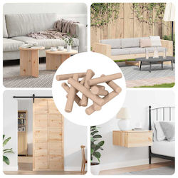 Ξύλινοι Δακτύλιοι 24000 Pcs Καφέ Μασίφ Ξύλο 864366 Καφέ