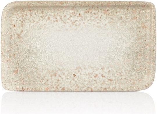 By Bone Servierplatte Rechteckig aus Porzellan Beige 36.5x16.5cm 1Stück