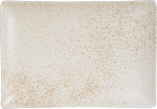 GTSA Serving Platter Rectangular made of Porcelain Beige 27x16cm