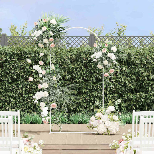 Wedding Arch White 100 X 39 X 200 Cm Steel White 42023035