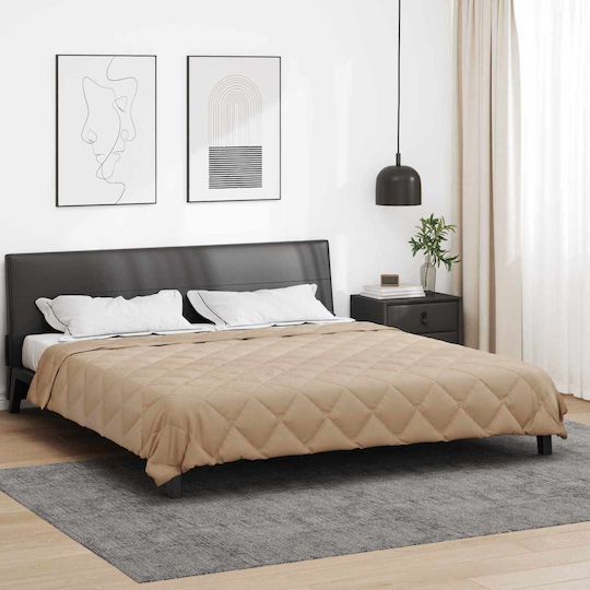 vidaXL Superbettdecke 220x200cm Taupe