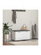 Mobilier de Intrare cu Bancă Alb 80x38x46cm
