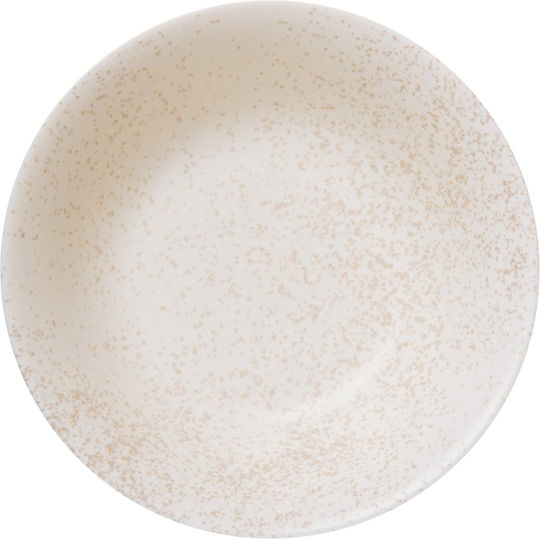 GTSA Porcelain Salad Bowl Beige 23x23x6.5cm