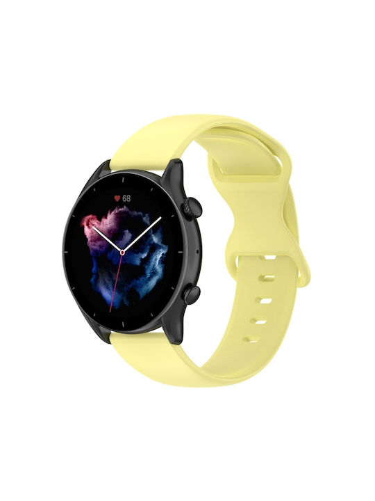 Μονόχρωμο Λουράκι Σιλικόνης Xiaomi Redmi Watch 5 Active Κίτρινο