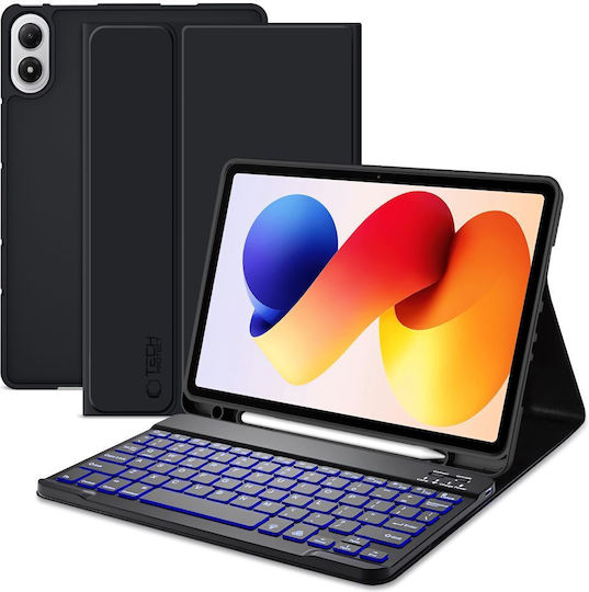 Tech-Protect Flip Cover με Πληκτρολόγιο στα International English Μαύρη (Xiaomi Poco Pad M1, Redmi Pad 2 Pro 12.1)