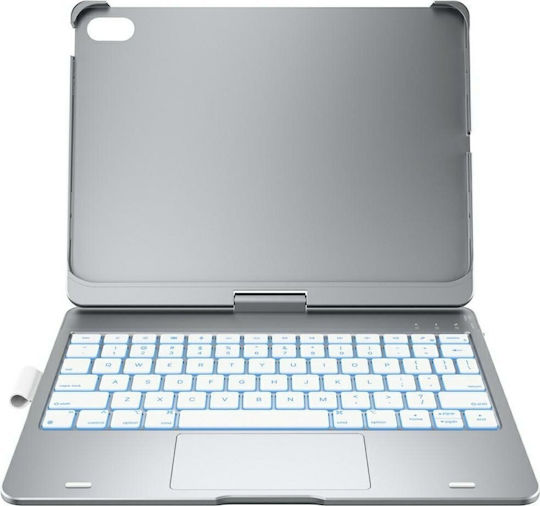 Typecase Flexbook Touch Klappdeckel mit Tastatur in Internationales Englisch Weiß (iPad 2022 10,9 Zoll / iPad 2025 11")