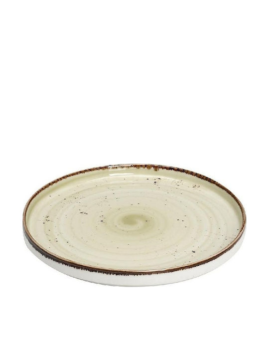 Espiel Terra Plate Shallow made of Porcelain Green with Diameter 21cm
