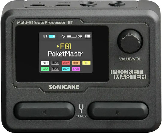 Sonicake Pocket Master Педал Електрическа китара и Електрически бас Сив