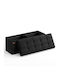 Dining Room Fabric Bench Black Velvet-Black Metal 110x38x38cm