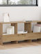 vidaXL PU Magazine Rack Brown 45x30x102cm