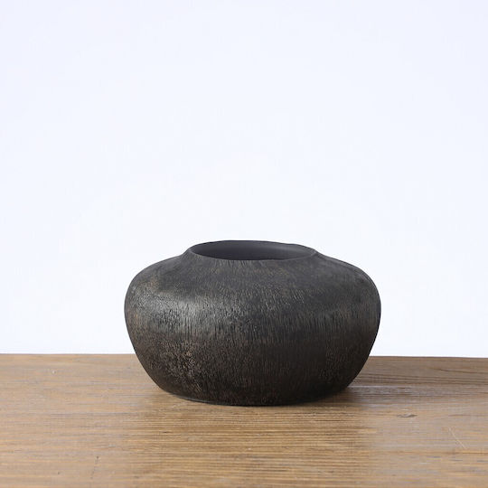 Espiel Decorative Vase Black 19x10.5x19cm