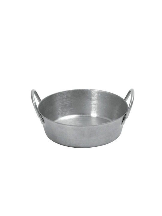 Espiel Snow Μπωλ Σερβιρίσματος για Ντιπ Στρογγυλό Inox Ασημί με Διάμετρο 12.3εκ.