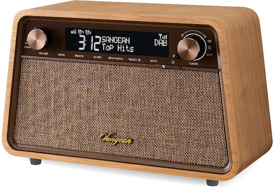 Sangean WR-201D Retro DAB+ mit Bluetooth und USB Vintage Natural Cherry
