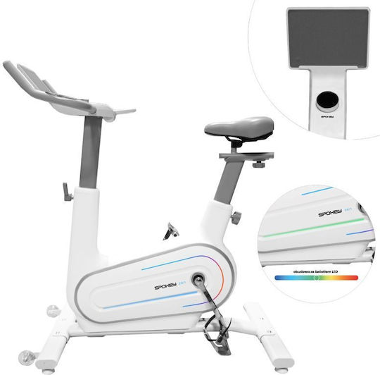 Spokey Zen Upright Exercise Bike Electromagnetic with Wheels