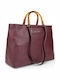 Leather Women's Bag Shoulder Burgundy