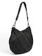 Leder Damentasche Schultertasche Schwarz