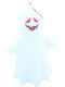 Decorative Keyring Pendant Ghost Led Red Eyes