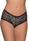 Milena by Paris Damen Sexy Boxer mit Spitze Schwarz 001606-Schwarz