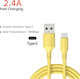 Andowl USB 2.0 Cable USB-C male - USB-A Yellow 1m (100314)