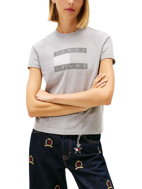 Tommy Hilfiger Flag Women's T-shirt Gray