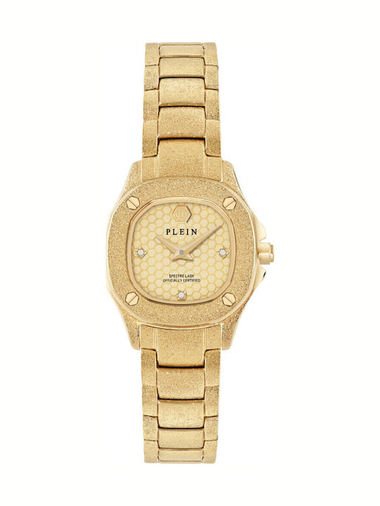 Philipp Plein Γυναικείο Ρολόι 23mm Μπαταρίας με Χρυσό Μεταλλικό Μπρασελέ