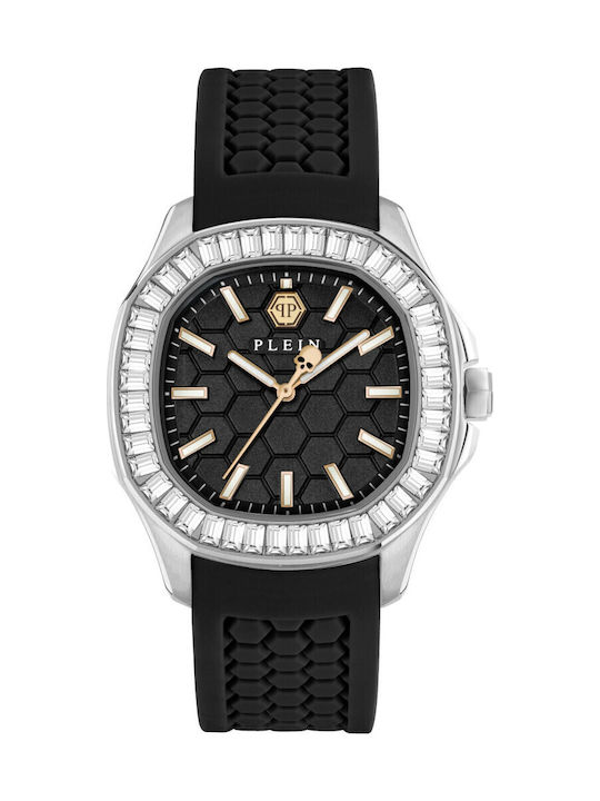 Philipp Plein Women's Watch with Black Rubber S...