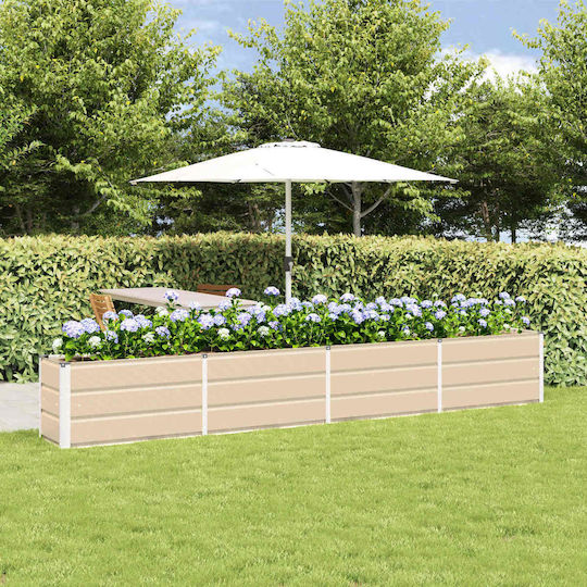 vidaXL Pot Metallic Ivory 320x40x45cm.