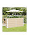 vidaXL Саксия Метал Ivory 160x40x75см.
