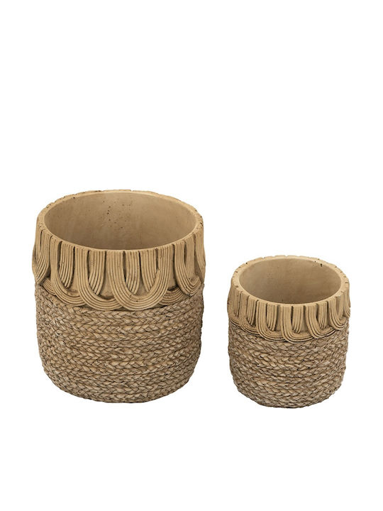 Artekko Cement Planter Concrete Brown 20x20x20cm.