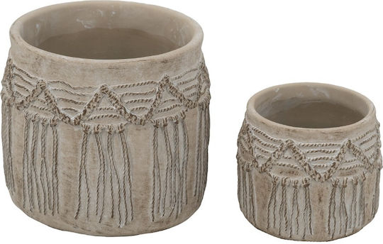 Artekko Cement Κασπώ Τσιμεντένιο Μπεζ 19.5x19.5x17εκ. 2τμχ