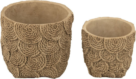 Artekko Cement Planter Concrete Brown 21x20.5x18.5cm.